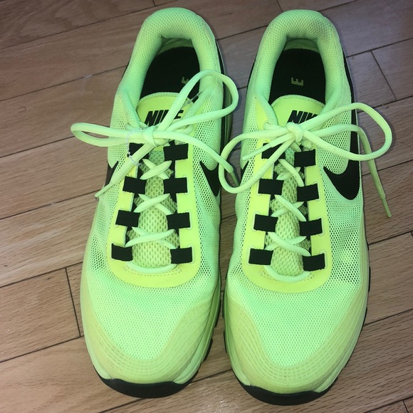 NIKE NEON MAX AIR TRAINING SNEAKERS SIZE 7.5 - Picture 2 of 8